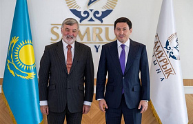 «Самұрық-Қазына» басшысы Нұрлан Жақыпов Ұлыбританияның Әзербайжан мен Орталық Азия елдеріндегі Сауда елшісі Лорд Джон Алдердайспен кездесті
