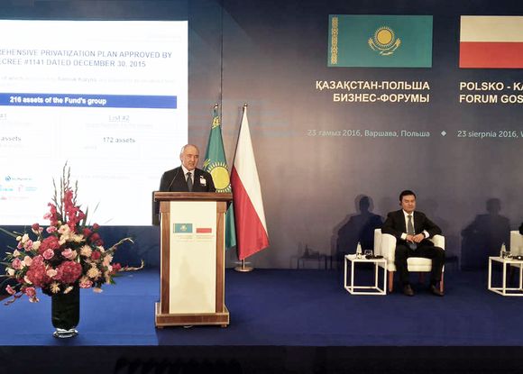 Глава АО «Самрук-Қазына» презентовал в Польше программу приватизации активов Фонда