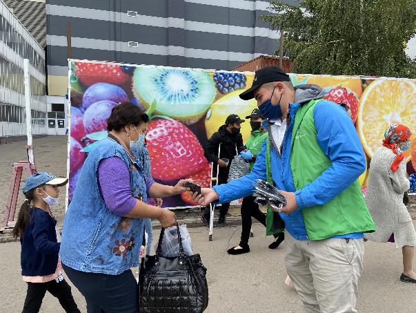  OVER 5000 REUSABLE MASKS TO BE DISTRIBUTED BY VOLUNTEERS IN FIVE CITIES OF REPUBLIC OF KAZAKHSTAN
