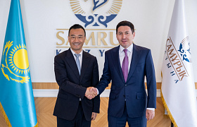 Nurlan Zhakupov, Chairman of the Management Board of Samruk-Kazyna, discussed prospects for further cooperation in digital transformation with Mr. Xue Man, Huawei Vice President 