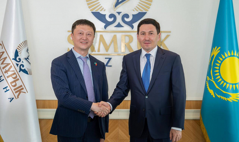 Nurlan Zhakupov, Chairman of the Management Board of Samruk-Kazyna JSC, met with Wang Shuguang, Vice Chairman of the Board of Directors and President of China International Capital Corporation (CICC)