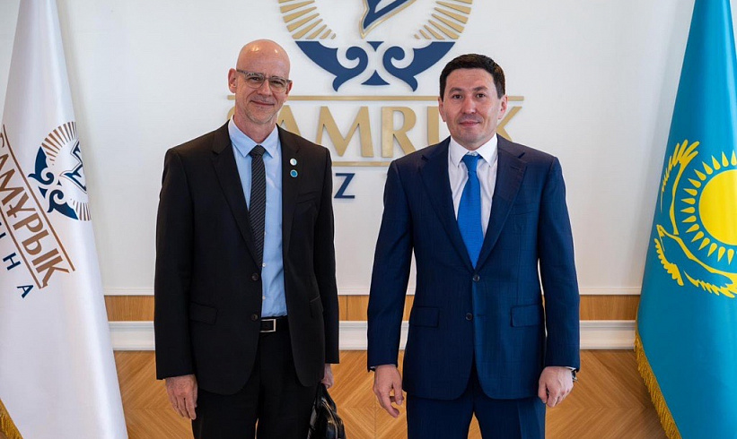 Председатель правления АО «Самрук-Қазына» Нурлан Жакупов встретился с Дрором Бином, генеральным директором Управления инноваций Израиля (Israel Innovation Authority)