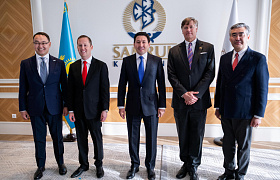 Nurlan Zhakupov, Chairman of the Management Board of Samruk-Kazyna JSC, met with Mr. Sergio Gor, Special Envoy of the President of the United States for South and Central Asia, U.S. Ambassador to India, and Mr. Christopher Landau, First Deputy Secretary o