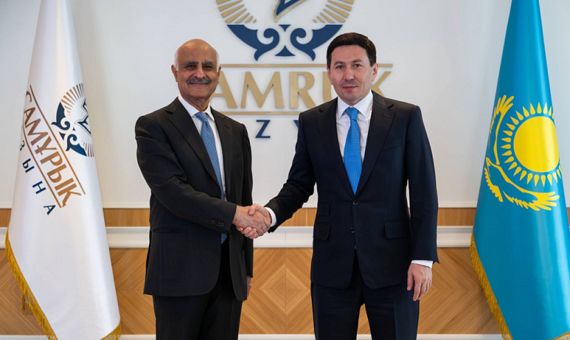 Head of the Fund Nurlan Zhakupov met with Khalid Nawaz Awan, Founder and Chairman of Tranzum Courier Service, Chief Executive Officer Ahmed Zafar, and shareholder Alexander Abramov