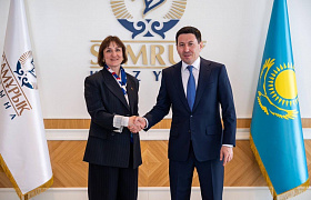 «Самұрық-Қазына» басшысы Нұрлан Жақыпов Amazon Web Services (AWS) компаниясының Қазақстан, Орталық Азия, Кавказ және Моңғолия бойынша бас директоры Инна Ожогинамен кездесті