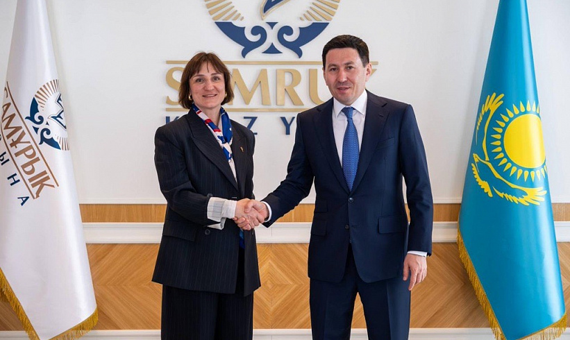 The Chairman of the Management Board of Samruk-Kazyna JSC, Nurlan Zhakupov, met with Inna Ozhogina, General Manager of Amazon Web Services (AWS) for Kazakhstan, Central Asia, the Caucasus, and Mongolia