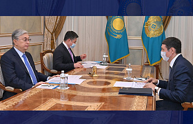 The head of state has received Almassadam Satkaliyev, the CEO of Samruk-Kazyna JSC